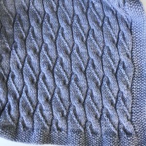 Handmade knitted baby blanket